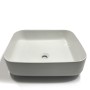 Lavabo Da Appoggio Ceramica Bianco Rettangolare Lavandino Lavello Arredo 50x39x13 Cm *** CONFEZIONE 1 pz., Misure Opaco