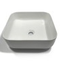 Lavabo Da Appoggio Ceramica Bianco Quadrato Lavandino Lavello Arredo 38,5x38,5x14 Cm *** CONFEZIONE 1 pz., Misure Opaco