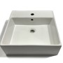 Lavabo Da Appoggio Ceramica Bianco Lavandino Lavello Arredo 2 Misure *** CONFEZIONE 1 pz., Misure 46x46x16 cm