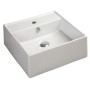 Lavabo Da Appoggio Ceramica Bianco Lavandino Lavello Arredo 2 Misure *** CONFEZIONE 1 pz., Misure 46x46x16 cm