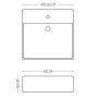 Lavabo Da Appoggio Ceramica Bianco Lavandino Lavello Arredo 2 Misure *** CONFEZIONE 1 pz., Misure 53x41x15 cm