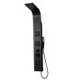 Ogomondo Colonna Doccia Night Nero Opaco 3 Getti Idro Lombari e Cascata  H140xL20 *** Finitura 1 pz.