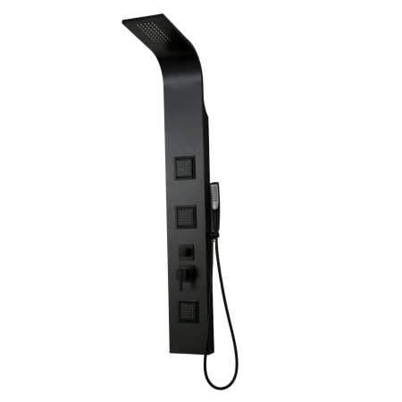Ogomondo Colonna Doccia Night Nero Opaco 3 Getti Idro Lombari e Cascata  H140xL20 *** Finitura 1 pz.