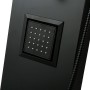Ogomondo Colonna Doccia Night Nero Opaco 3 Getti Idro Lombari e Cascata  H140xL20 *** Finitura 1 pz.