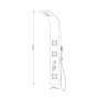 Ogomondo Colonna Doccia Night Nero Opaco 3 Getti Idro Lombari e Cascata  H140xL20 *** Finitura 1 pz.