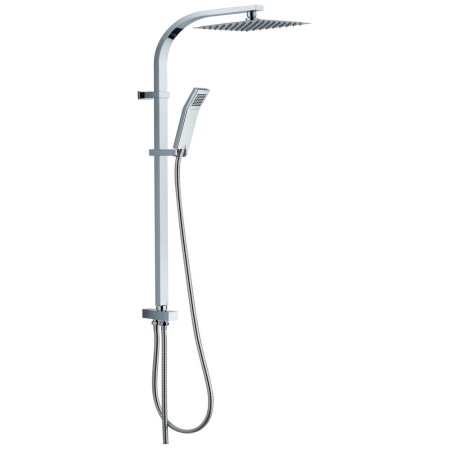 Colonna Doccia Attrezzata Acciaio Inox Cromato Soffione Quadro Doccetta *** Finitura 1 pz.