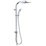 Colonna Doccia Attrezzata Acciaio Inox Cromato Soffione Quadro Doccetta *** Finitura 1 pz.