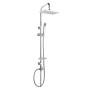 Colonna Doccia Attrezzata 026 Ottone Cromato Soffione Quadro Doccetta *** Finitura Abs, CONFEZIONE 2