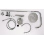 Colonna Doccia Attrezzata 025 Ottone Cromato Soffione Tondo Doccetta  *** Materiale Staffe A Parete Abs, CONFEZIONE 1