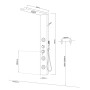 Colonna Doccia 012 Acciaio Inox Spazzolato Walk-In Con Cristallo 3 Funzioni 3 Bocchette Idro Lombari *** Finitura 1 pz., CONFEZI