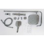 Colonna Doccia Attrezzata 010 Ottone Cromato Termostatica 2 Funzioni Soffione Doccetta Quadro *** Finitura 1