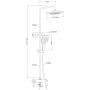 Colonna Doccia Attrezzata 010 Ottone Cromato Termostatica 2 Funzioni Soffione Doccetta Quadro *** Finitura 1