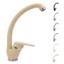 OGOMONDO Miscelatore Oslo Orientabile Ottone Colorato per Lavello Cucina *** CONFEZIONE 1 pz., Finitura Avena 4
