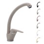 OGOMONDO Miscelatore Oslo Orientabile Ottone Colorato per Lavello Cucina *** CONFEZIONE 1 pz., Finitura Avena 4