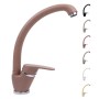 OGOMONDO Miscelatore Oslo Orientabile Ottone Colorato per Lavello Cucina *** CONFEZIONE 1 pz., Finitura Avena 4