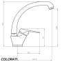 OGOMONDO Miscelatore Oslo Orientabile Ottone Colorato per Lavello Cucina *** CONFEZIONE 1 pz., Finitura Avena 2