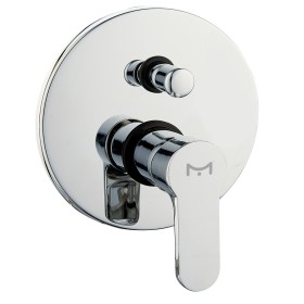 Miscelatore Doccia Ad Incasso Da Parete Con Deviatore Rubinetto Monocomando Cromato *** CONFEZIONE 3 pz.