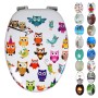 OGOMONDO Sedile Copri WC Universale Frizionato Fantasia MDF Chiusura Rallentata *** CONFEZIONE 1 pz., Fantasia Fire Skull
