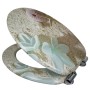 OGOMONDO Sedile Copri WC Universale Frizionato Fantasia MDF Chiusura Rallentata *** CONFEZIONE 1 pz., Fantasia Coral