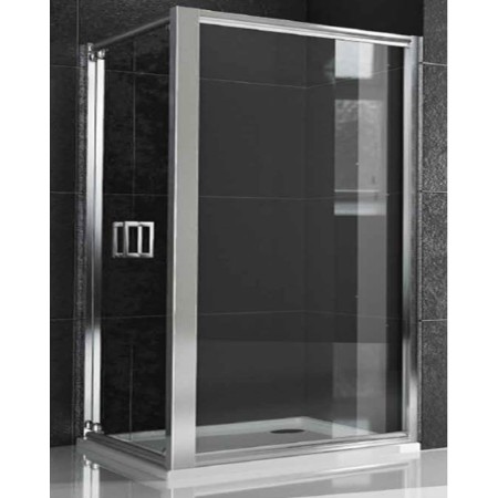 Ogomondo Lato Fisso per Porta Saloon Battente Doppia Anta Cristallo Temprato Varie Misure  *** CONFEZIONE 1 pz., Misure 78-80.5x