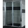 Ogomondo Porta Doccia Saloon Battente Doppia Anta per Box Nicchia Cristallo Temprato Varie Misure  *** CONFEZIONE 1 pz., Misure 