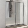 Porta Doccia Scorrevole Slide4 per Box Nicchia Quattro Ante Cristallo Trasparente *** CONFEZIONE 1 pz., Misure 136-142 x h190 cm