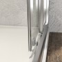 Porta Doccia Scorrevole Slide4 per Box Nicchia Quattro Ante Cristallo Trasparente *** CONFEZIONE 1 pz., Misure 130-136 x h190 cm