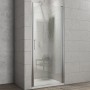 Porta Doccia Battente Swing per Box Nicchia Cristallo Temprato Varie Misure  *** CONFEZIONE 1 pz., Misure 77-80xh195 cm traspare