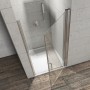 Porta Doccia Battente Swing per Box Nicchia Cristallo Temprato Varie Misure  *** CONFEZIONE 1 pz., Misure 97-100xh195 cm stampat
