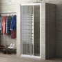 Ogomondo Porta Doccia a Soffietto Book  Cristallo Temprato Bianco  *** Pezzi 1 pz., Misure 86-90xh190 cm Serigrafato