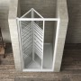 Ogomondo Porta Doccia a Soffietto Book  Cristallo Temprato Bianco  *** Pezzi 1 pz., Misure 86-90xh190 cm Serigrafato