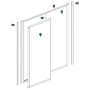 Ogomondo Porta Doccia Scorrevole Slide Due Ante Cristallo Temprato Bianco *** Pezzi 1 pz., Misure 137-141xh185 cm Serigrafato