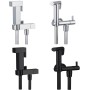 Kit Idroscopino Wc Doccetta Ottone Portatile Shut-Off Monogetto Azionamento a Leva *** CONFEZIONE 1 pz., Finitura Nero Quadro