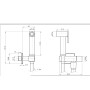 Kit Idroscopino Wc Doccetta Ottone Portatile Shut-Off Monogetto Azionamento a Leva *** CONFEZIONE 1 pz., Finitura Nero Tondo
