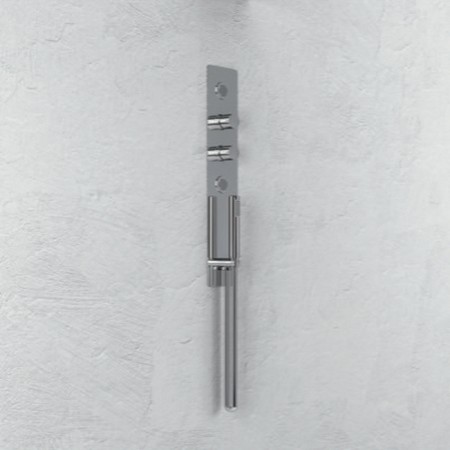 Wall Kit A Parete Da Incasso A Muro Acciaio Inox Cromato Lucido Deviatore Doccetta Doccia *** CONFEZIONE 1 pz.