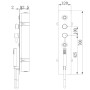 Wall Kit A Parete Da Incasso A Muro Acciaio Inox Cromato Lucido Deviatore Doccetta Doccia *** CONFEZIONE 1 pz.