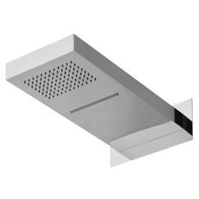 Soffione Doccia a Parete Acciaio Inox Punta Quadrata Con Cascata *** CONFEZIONE 1 pz.