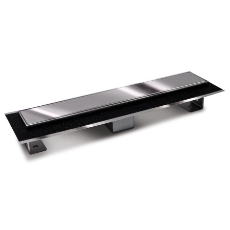Canale Canaletta Pavimento Lineare Scarico Doccia Acciaio Inox Lucido Canalina *** Pezzi 1 pz., Misure L1085xH63 115 Mm