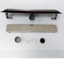 Canale Canaletta Pavimento Lineare Scarico Doccia Acciaio Inox Lucido Canalina *** Pezzi 1 pz., Misure L885xH63 115 Mm