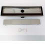 Canale Canaletta Pavimento Lineare Scarico Doccia Acciaio Inox Lucido Canalina *** Pezzi 1 pz., Misure L885xH63 115 Mm