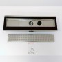 Canale Canaletta Pavimento Lineare Scarico Doccia Acciaio Inox Lucido Canalina *** Pezzi 1 pz., Misure L885xH63 115 Mm