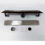 Canale Canaletta Pavimento Lineare Scarico Doccia Acciaio Inox Satinato Canalina *** Pezzi 1 pz., Misure L885xH63 115 Mm