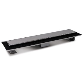 Canale Canaletta Pavimento Lineare Scarico Doccia Acciaio Inox Satinato Canalina *** Pezzi 1 pz., Misure L985xH63 115 Mm