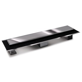 Canale Canaletta Pavimento Lineare Scarico Doccia Acciaio Inox Lucido Canalina *** Pezzi 1 pz., Misure L485xH63 115 Mm