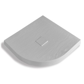 Piatto Doccia Mineral Marmo Resina Curvo Antiscivolo h4 cm Varie Misure *** CONFEZIONE Beige, Colore 1 pz., Misure L80 x P80 x H
