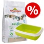Set misto Lettiera Almo Nature + Cassetta igienica Savic Iriz - 4,54 kg Lettiera + Cassetta grigio chiaro