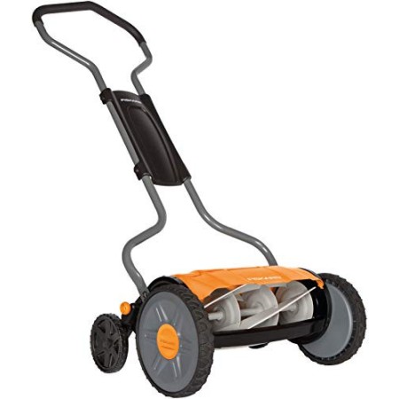 Fiskars Tosaerba manuale, Tosaerba a cilindro con sistema di taglio senza attrito di lame, Larghezza di taglio: 43 cm, StaySharp