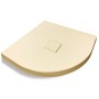 Piatto Doccia Mineral Marmo Resina Curvo Antiscivolo h4 cm Varie Misure *** CONFEZIONE Beige, Colore 1 pz., Misure L80 x P80 x H