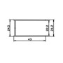 Ogomondo Box Doccia Angolare Cristallo 8 mm Battente e Lato fisso *** CONFEZIONE 1 pz., Misure L100xP100xH200 cm DX