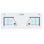 Ogomondo Box Doccia Angolare Cristallo 8 mm Battente e Lato fisso *** CONFEZIONE 1 pz., Misure L80xP80xH200 cm SX